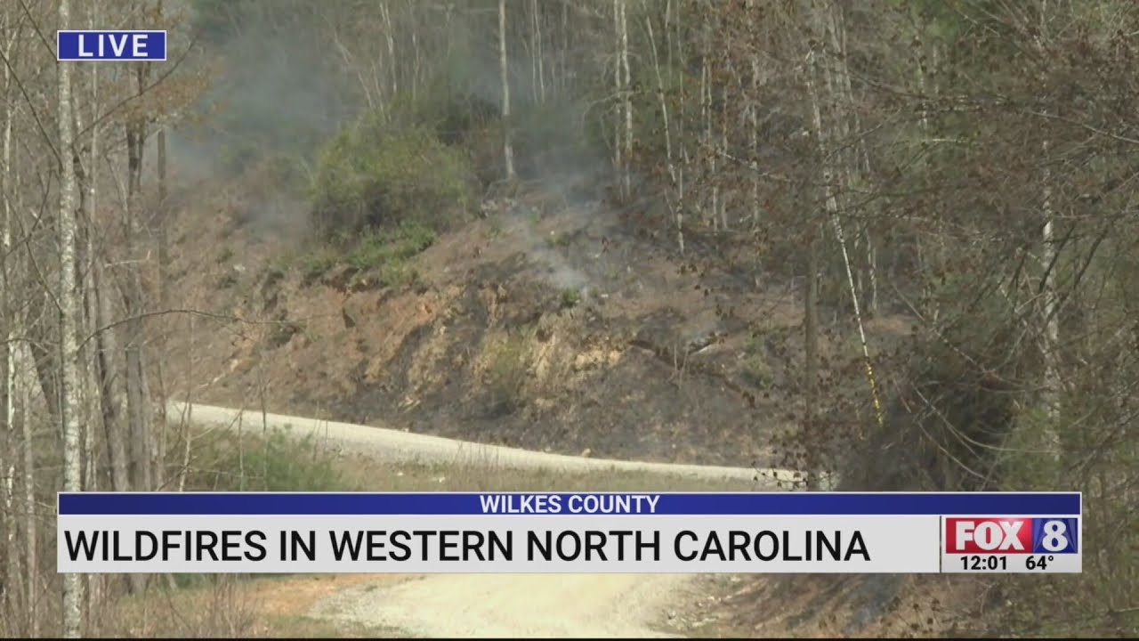 Crews battling wildfire in Wilkes County