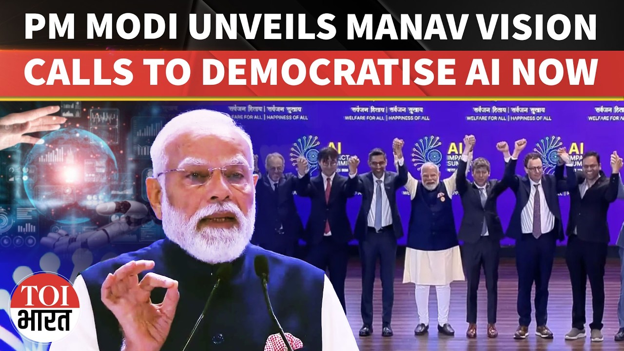 PM Modi Unveils MANAV Vision, Calls For Democratisation Of AI At Global Impact Summit 2026