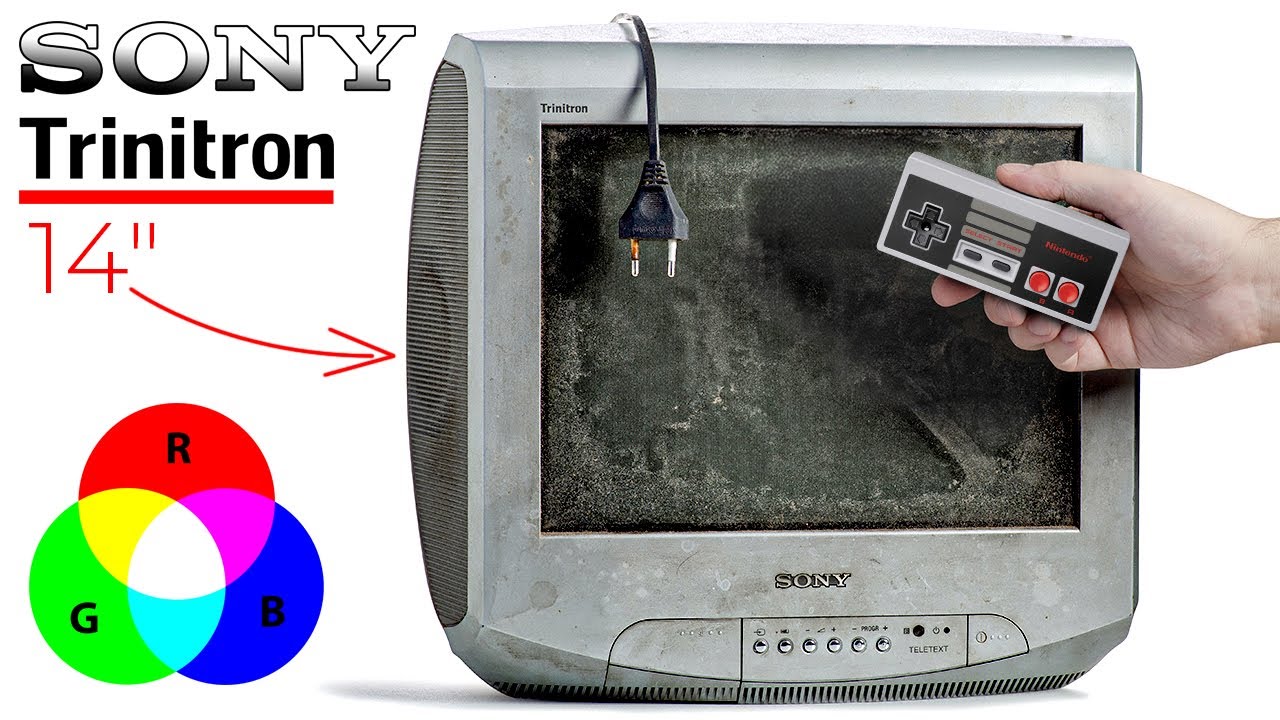 2002 ⚙️Restoration 📺 SONY Mini TV ✅ Junk ➜ RGB Retrogaming CRT! KV-14LT1K (Real restore)