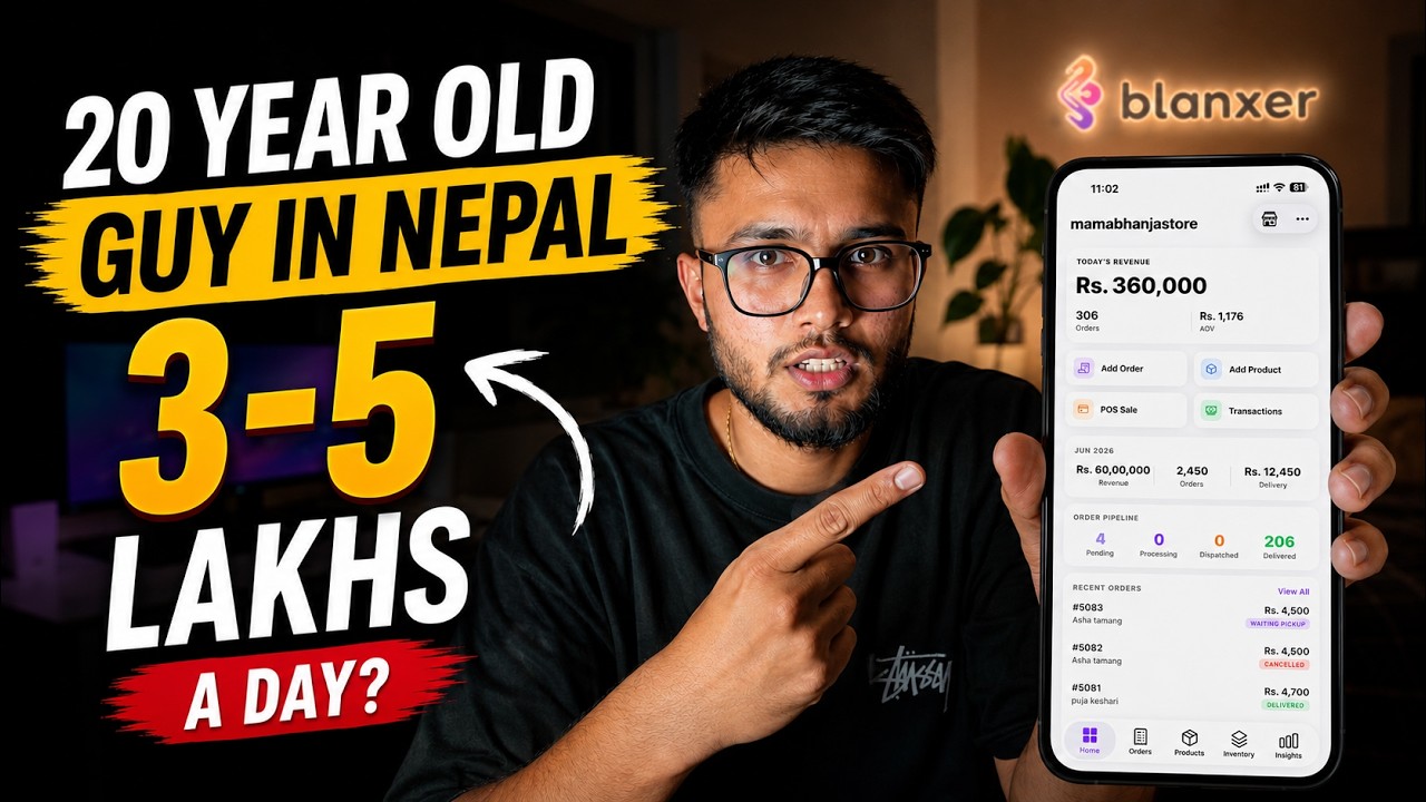 20-year-old guy in Nepal making of 3&ndash;5 lakhs sales in a day?
