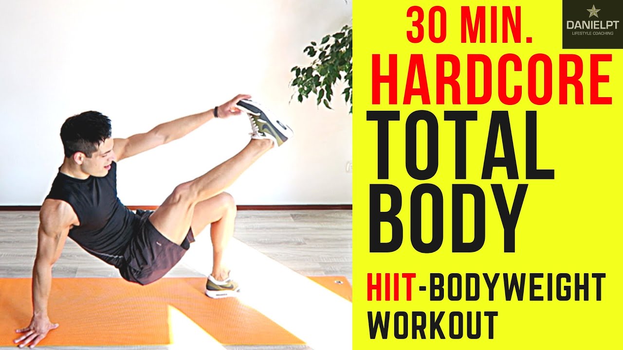 30 Minute HARDCORE Total Body HIIT Workout | Home Bodyweight Workout