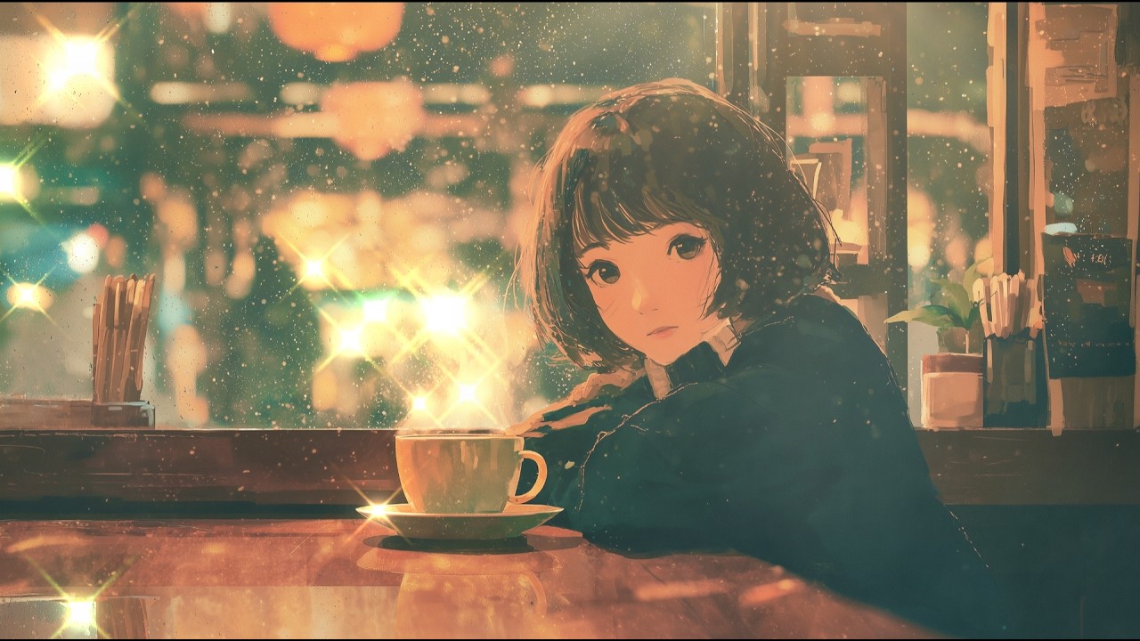 雨灯りの喫茶空間で心ほどける作業用音楽｜作業用BGM・勉強用BGM・スムースジャズLo-Fi【Relaxed Lo-Fi CAFE Music】