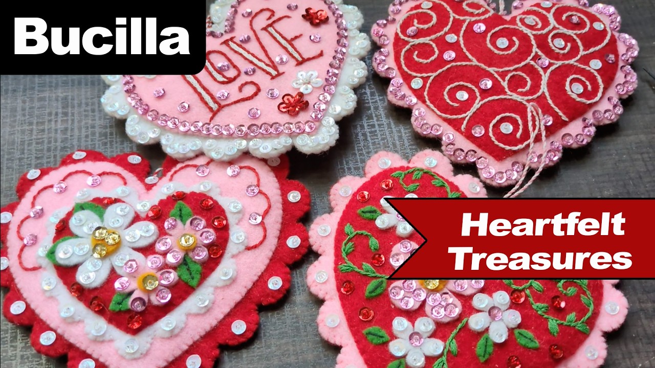 FeltTube 26: Bucilla Heartfelt Treasures Felt Kit Review!