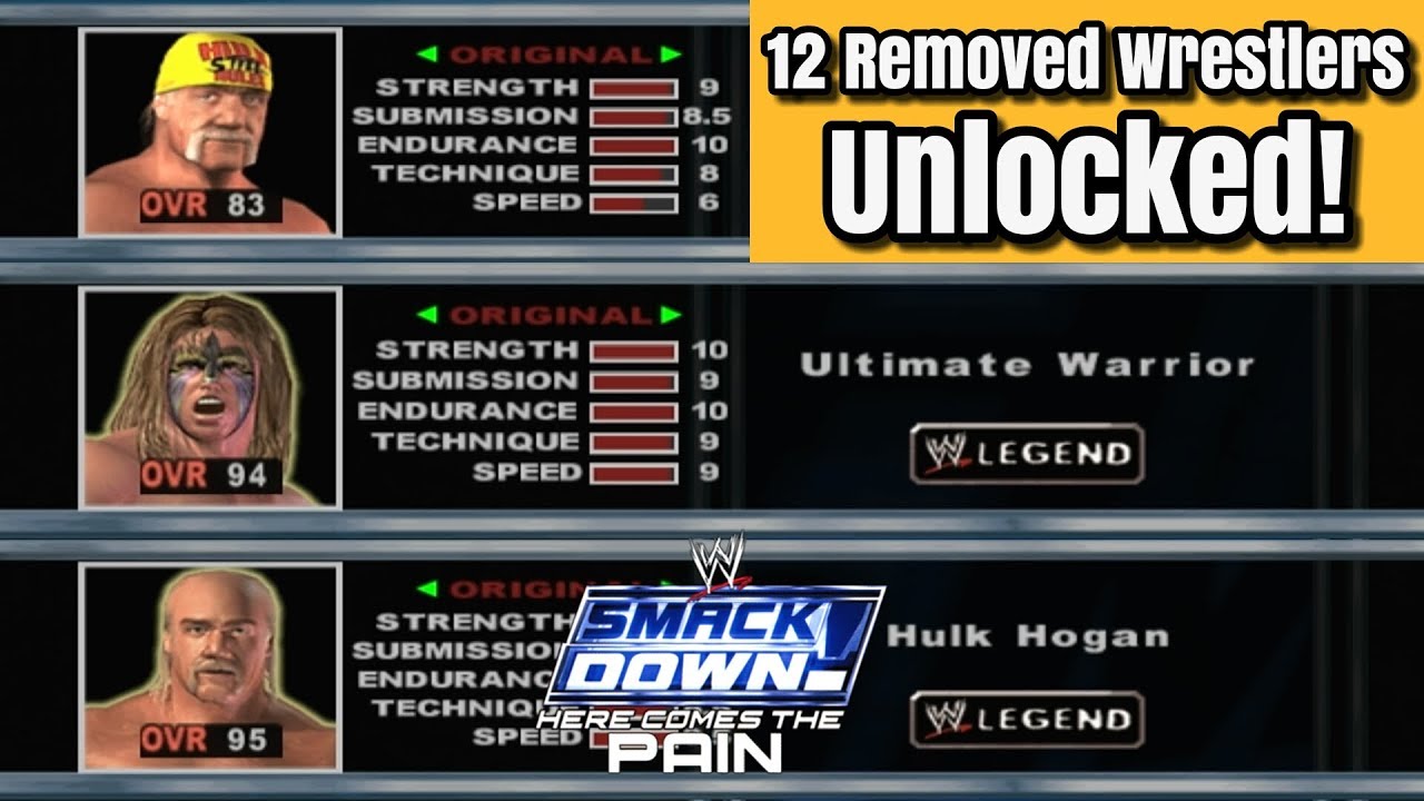 12 Removed Wrestlers Unlocked | WWE SmackDown Here Comes The Pain