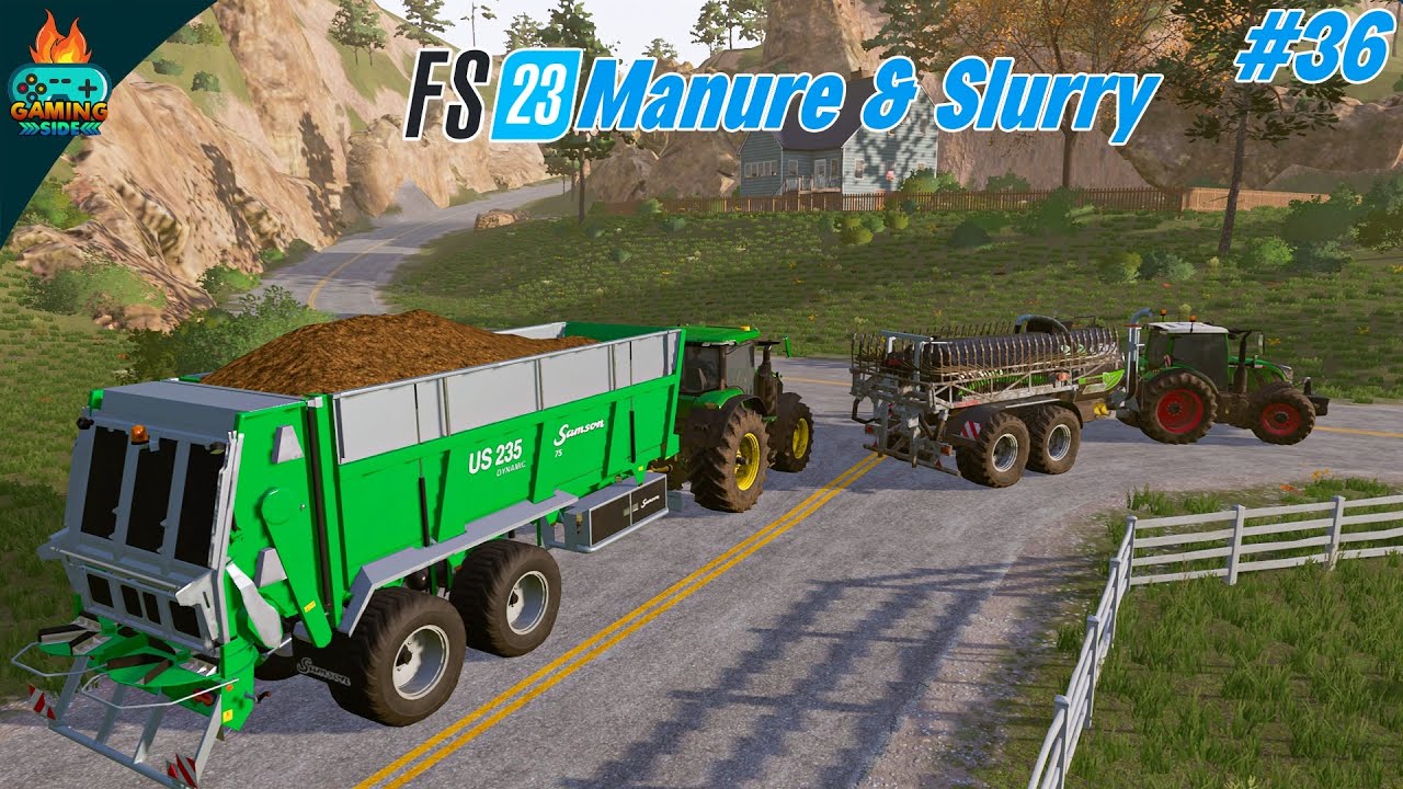Let’s play Amberstone #36- Using Manure and Slurry to Save Money- Farming Simulator 23