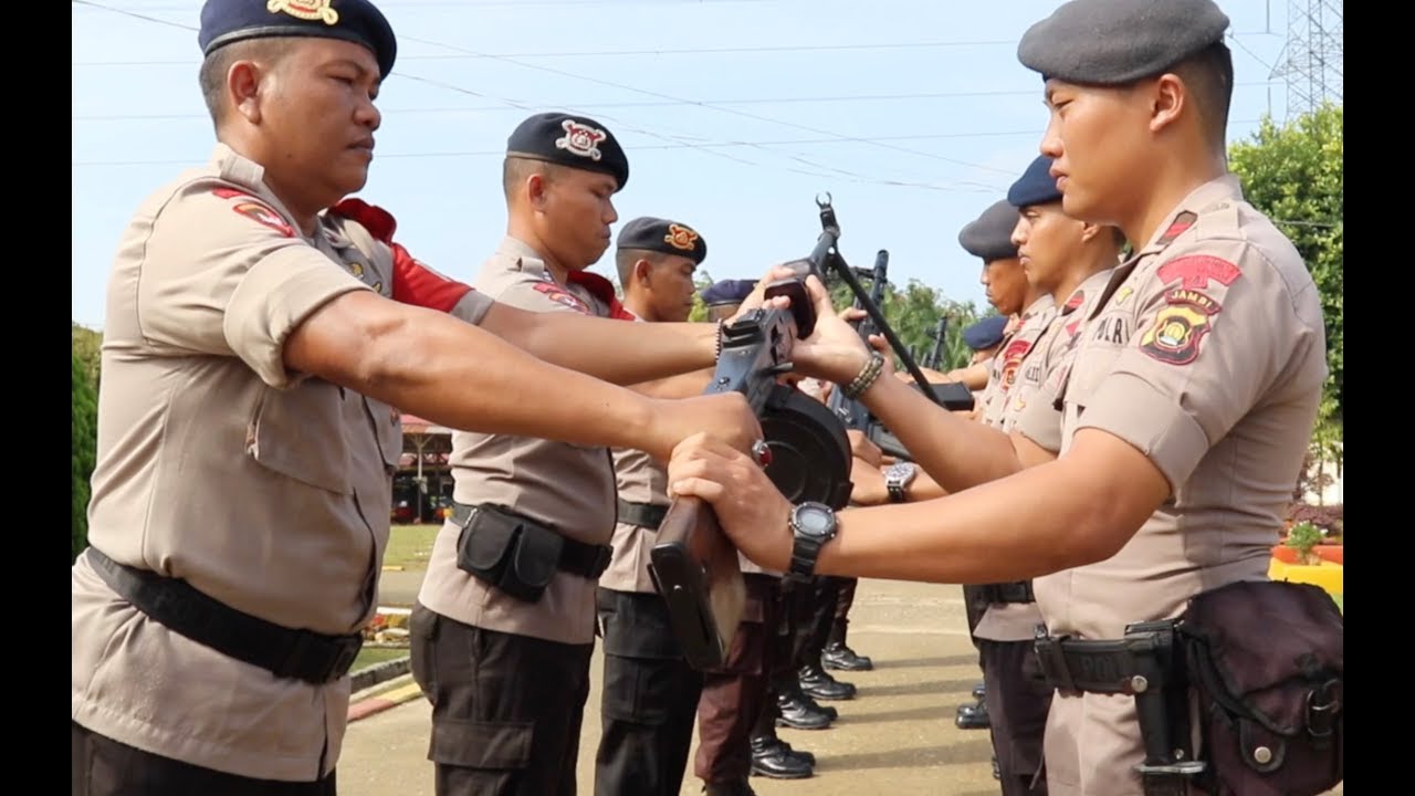 SERAH TERIMA PENJAGAAN MAKO BATALYON B PELOPOR SAT BRIMOB POLDA JAMBI