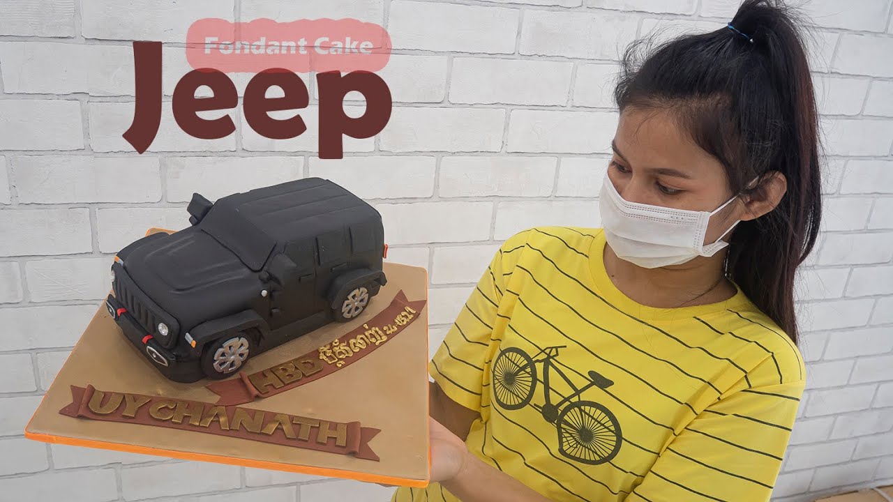 How To Make Cake Decorating Jeep car Fondant cake By Chef Chhomnit 081 619555 ( Telegram )