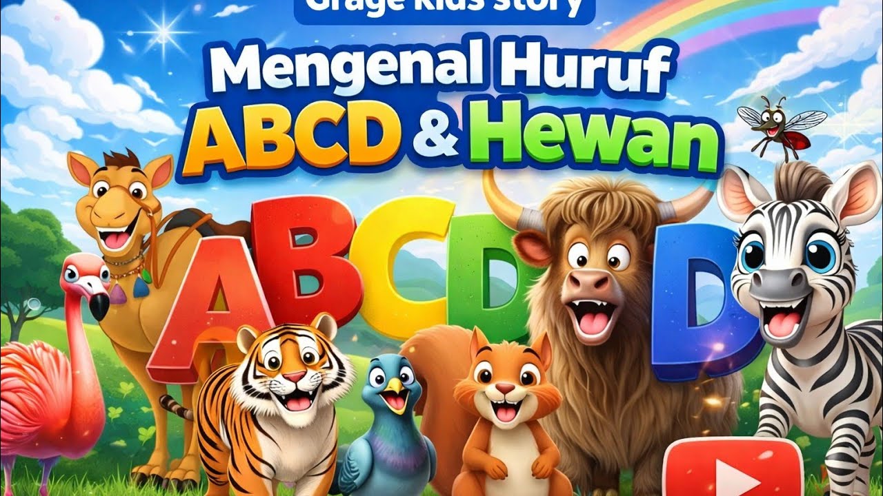 Belajar Mengenal huruf ABCD dan Hewan||Anak TK ||anak pintar|| Anak hebat||Edukasi anak 