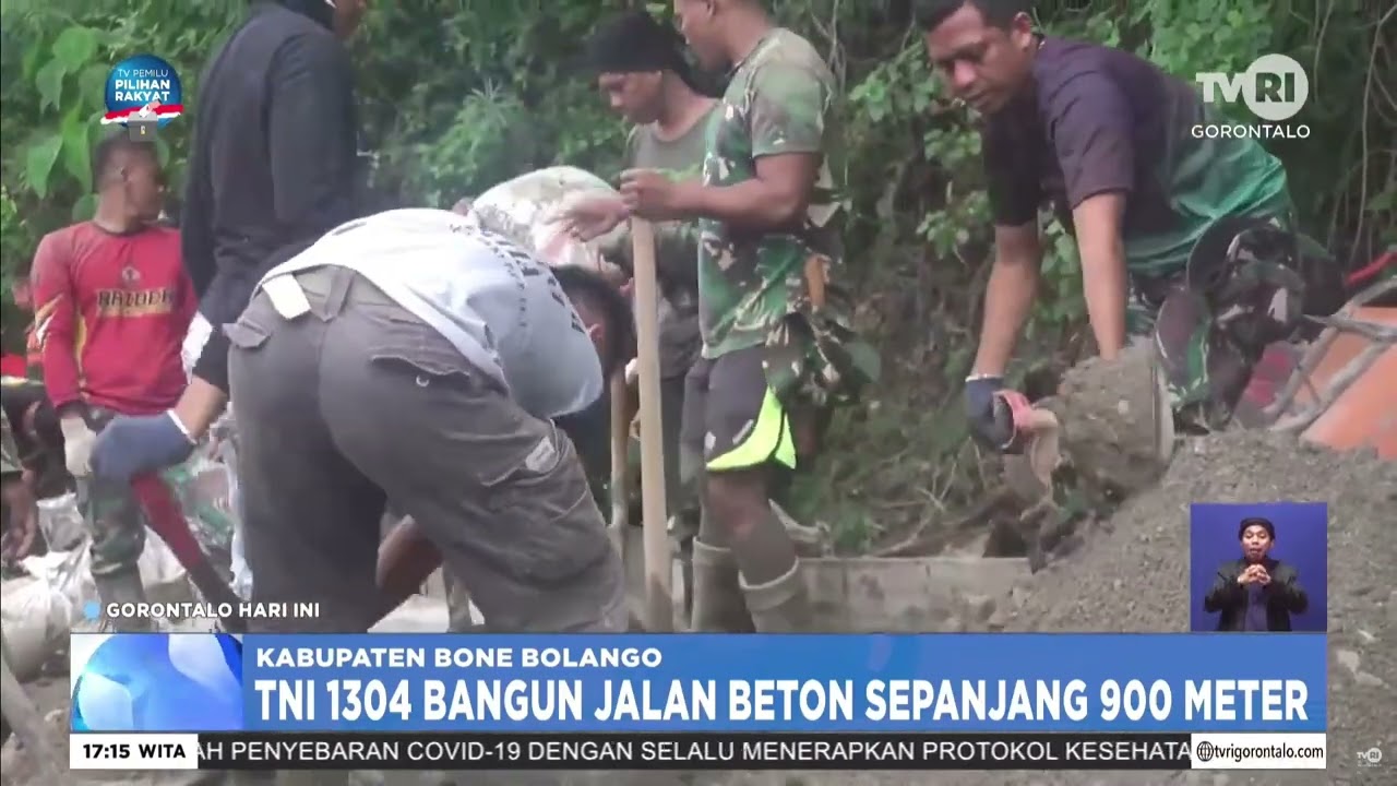 TNI 1304 BANGUN JALAN BETON SEPANJANG 900 METER