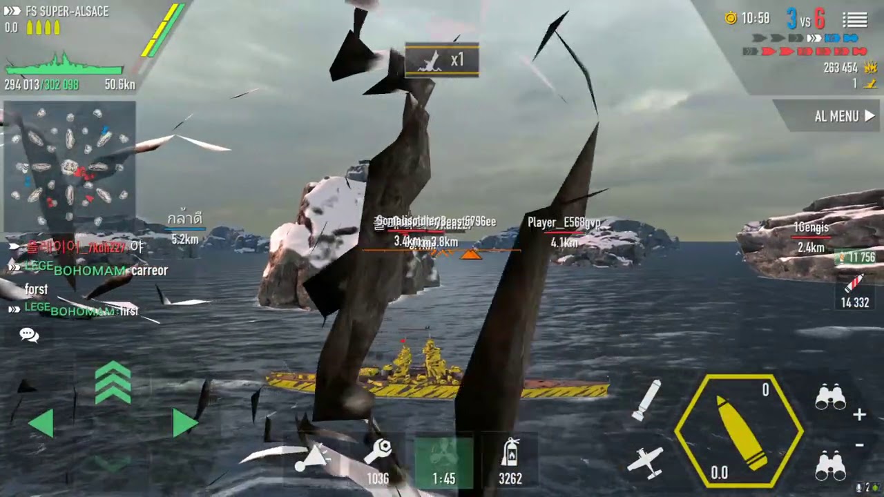 [Battle Of Warships] Super Alsace Group Attack !