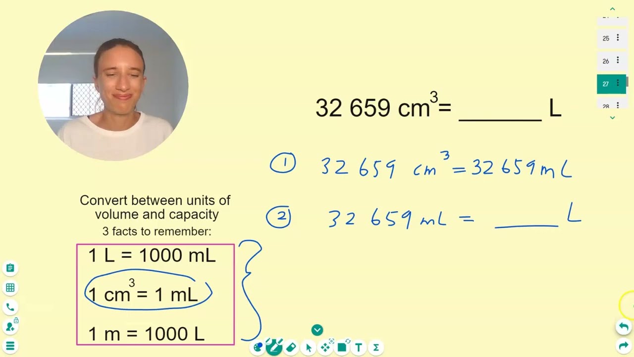 Convert between units of volume and capacity