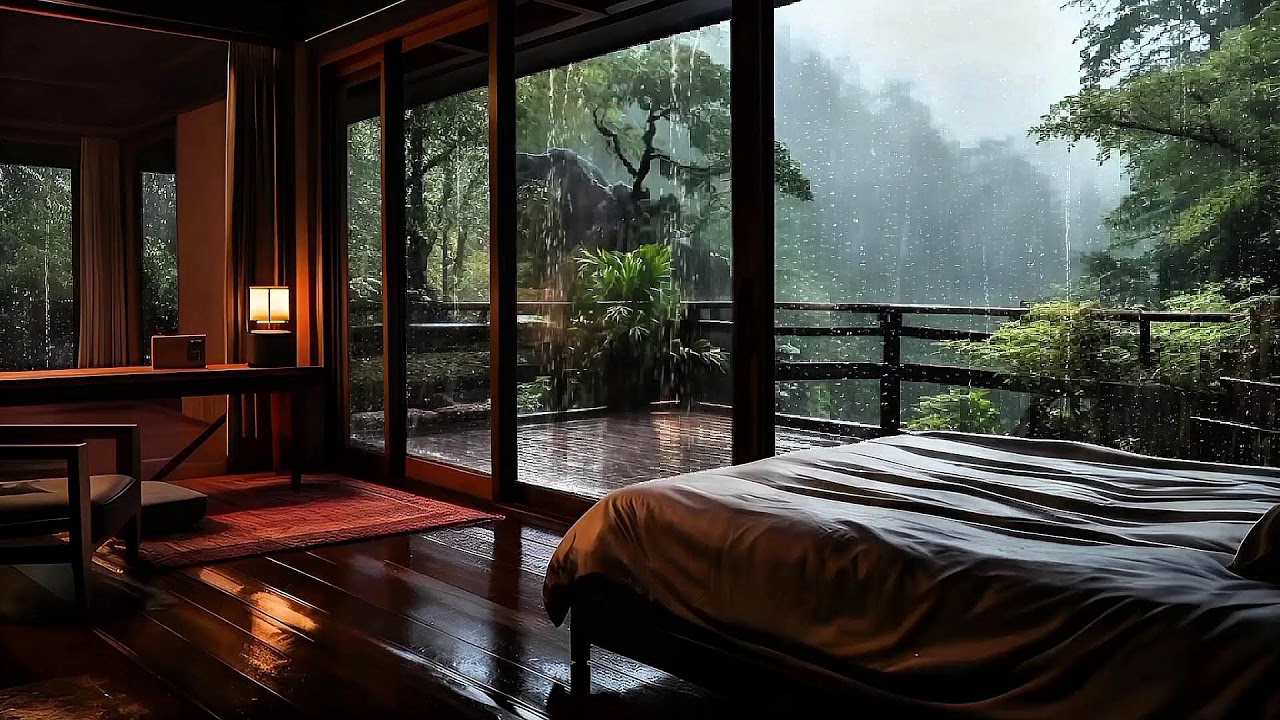 SLEEP NOW - Peaceful Relaxing Music + Rain Ambience | Stress Free + Better Rest
