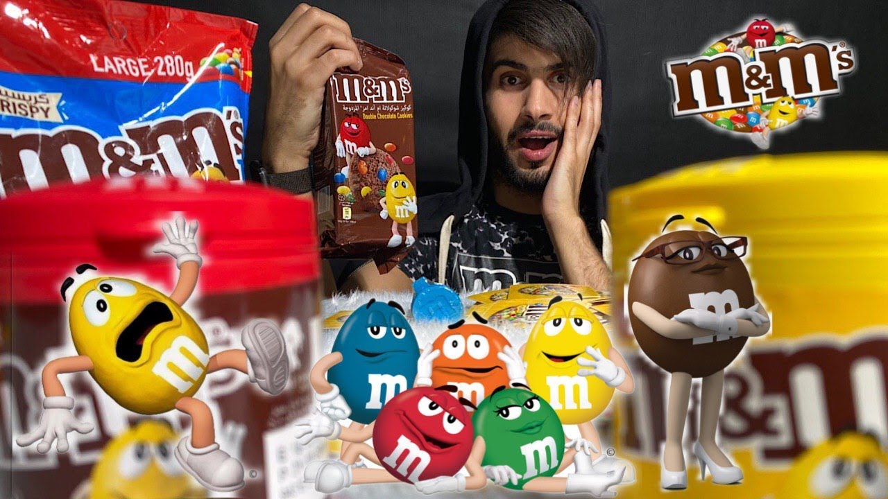 تجربة أنواع (ام اند امز)  M&Ms asmr