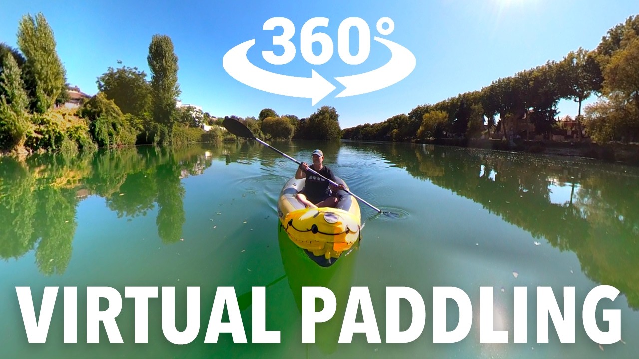 Virtual Canoe Ride in 360° | ASMR on the Marne River near Paris