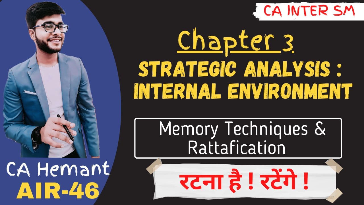 CA Inter SM Chapter 3 - Strategic analysis internal Environment | Memory Technique Cum Revision