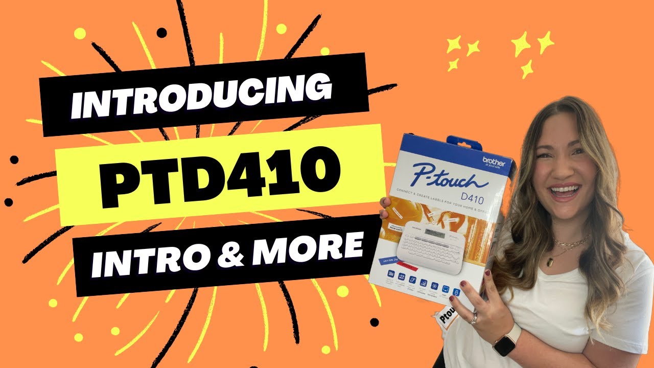 Настройка нового принтера Brother PT-D410 P-touch: установка лент, выбор языка, адаптер питания и...