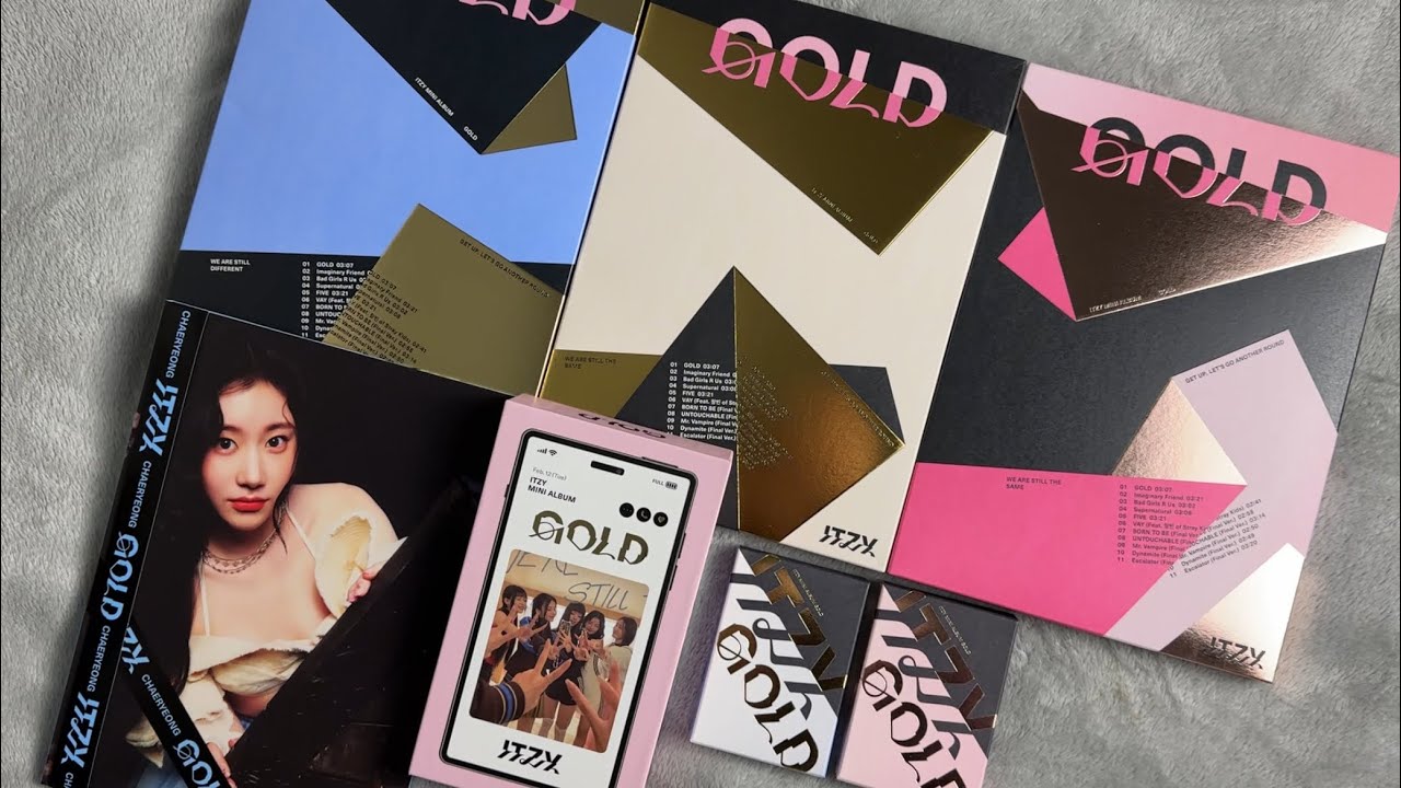 ♡Unboxing ITZY 있지 9th Mini Album GOLD (Light, Deep, Rose Gold, Digipack, Phone Box & Nemo Ver.)♡