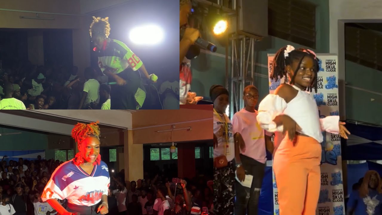 Wendy Shay performed at Benkum SHS SRC And guess what? Tracy Shay joined her on stage! #wendy #dance