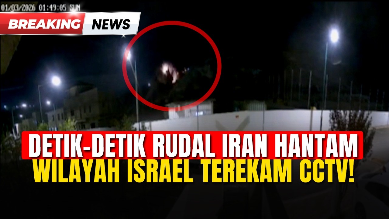 Detik-Detik Rudal Iran Hantam Wilayah Israel Terekam CCTV! | Sindo Trending