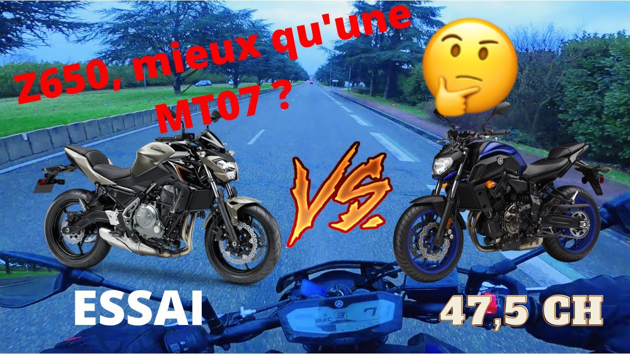 Z650, mieux qu'une MT07 ? 🤔 ON ECHANGE NOS MOTOS - Essai n°1