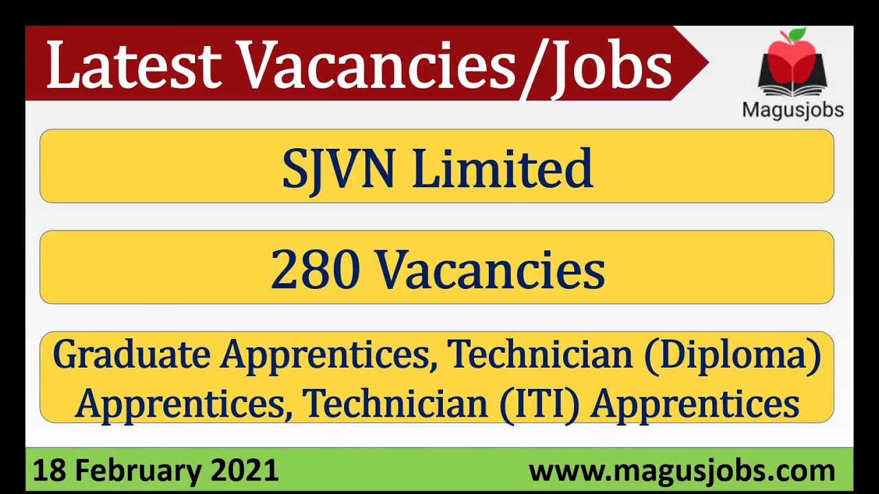 SJVN Limited | 280 Vacancies | Apprentices | Recruitment 2021