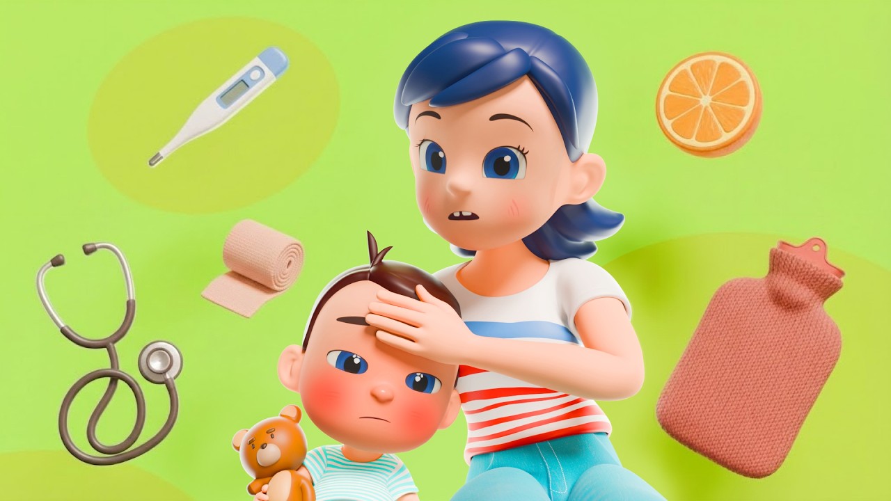 🌡️ Ozi Hasta Oldu - Karaoke Çocuk Şarkıları | Ozi ve Suzi ile Öğren ve Eğlen