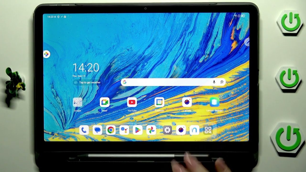 LENOVO Tab K11E – كيفية التبديل بين أزرار التنقل الثلاثة والإيماءات