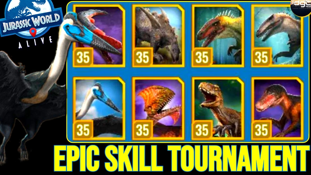 Jurassic World Alive EPIC SKILL TOURNAMENT BATTLES!