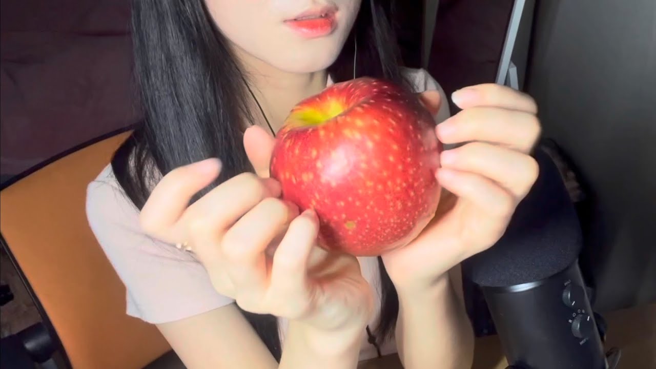 사과 탭핑사운드,이팅사운드 asmr