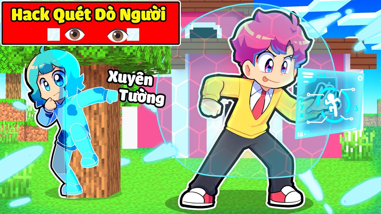 HIHA THỬ THÁCH HACK QUÉT DÒ NGƯỜI KHI CHƠI TRỐN TÌM TRONG MINECRAFT*HIHA HACK TRỐN TÌM 🤣