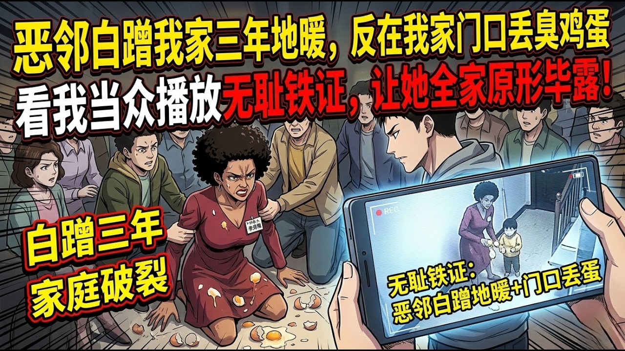 惡鄰白蹭我家三年地暖，反在我門口丟臭雞蛋？ ！看我當眾播放無恥鐵證，讓她全家原形畢露！#爽文 #都市 #逆襲 #漫劇 #打臉 #漫剧 #短剧 #惡人先告狀 #世情故事