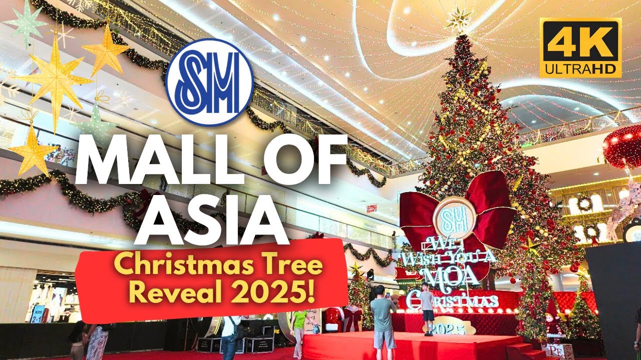 SM Mall of Asia Christmas 2025 | Grand Christmas Tree Reveal & Holiday Attractions | 4K | Pasay City