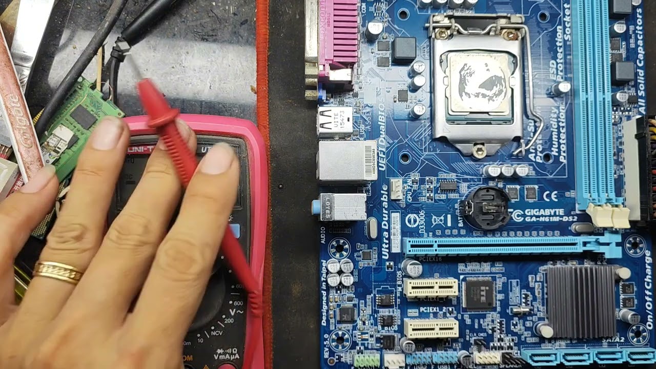 Hướng dẫn sửa main Gigabyte H61 kích ngắt ngay, bệnh thường gặp trên main H61