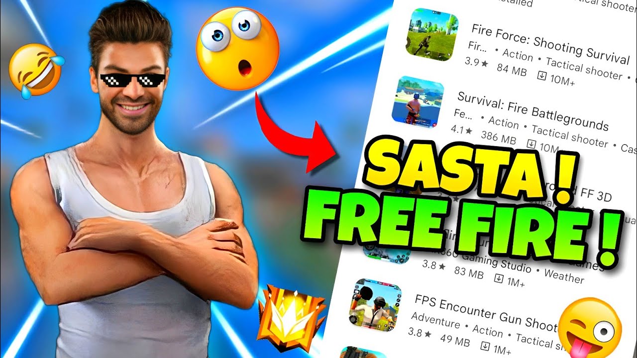 PLAYING SASTA FREE FIRE 😂 ! PLAYING WORST PLAYSTORE GAMES EVER ! GAMES LIKE FREE FIRE .