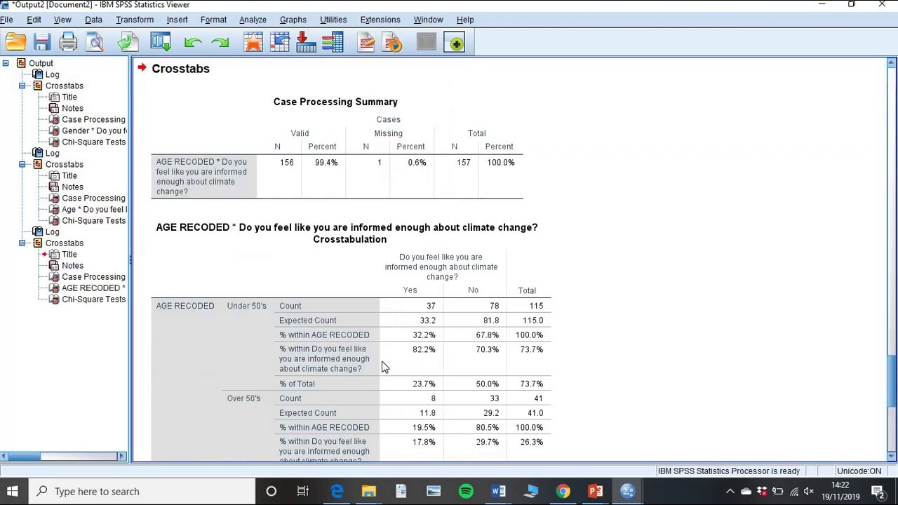 SPSS running a Chi-Square test for association and how to recode your data