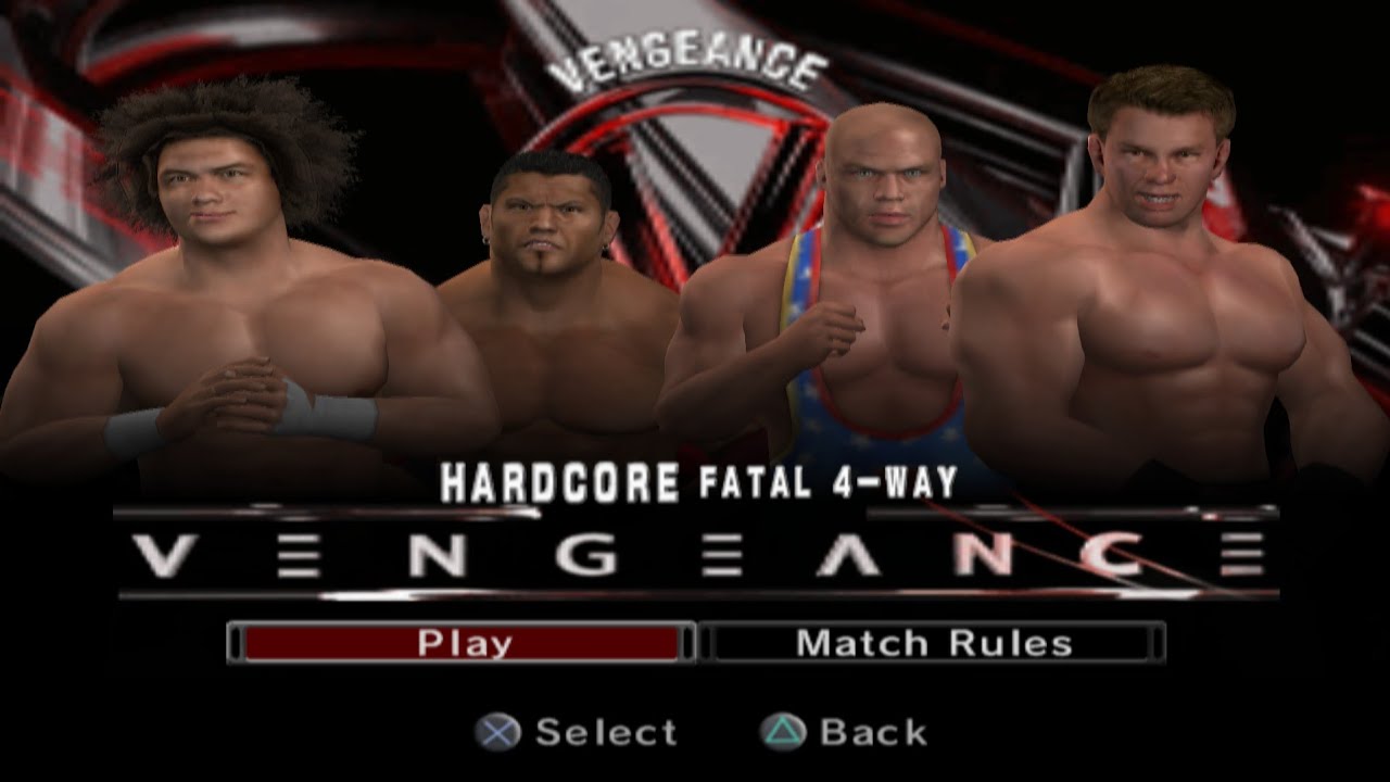 WWE Smackdown Vs Raw 2006 Hardcore Fatal 4 Way Title Match
