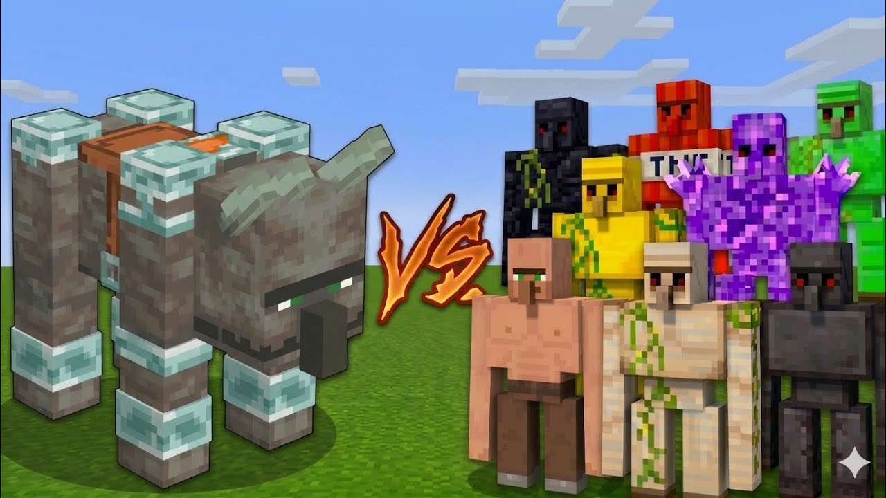 RAVAGER VS ALL GOLEMS | Minecraft Mob Batlle 