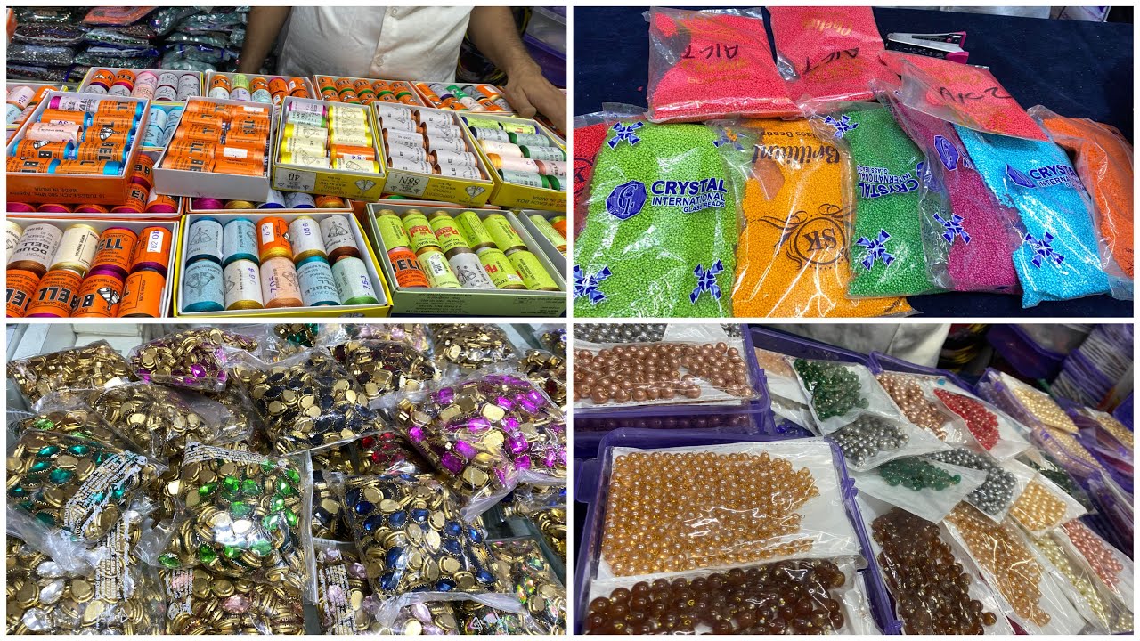 1ரூபாய் முதல் ஆரி materials | wholesale விலையில் |50 grams கூட வாங்கலாம்| sowcarpet in Chennai