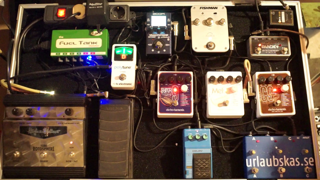 Electro Harmonix Synth9 EHX played with acoustic guitar