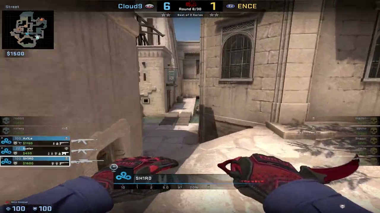 CSGO POV Cloud9 #SH1RO vs Ence on Anubis - 25 kills