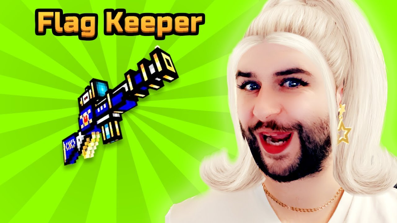 Spending 1365 Gems on Flag Keeper from Rare to Mythical Level 65 (Pixel Gun 3D)