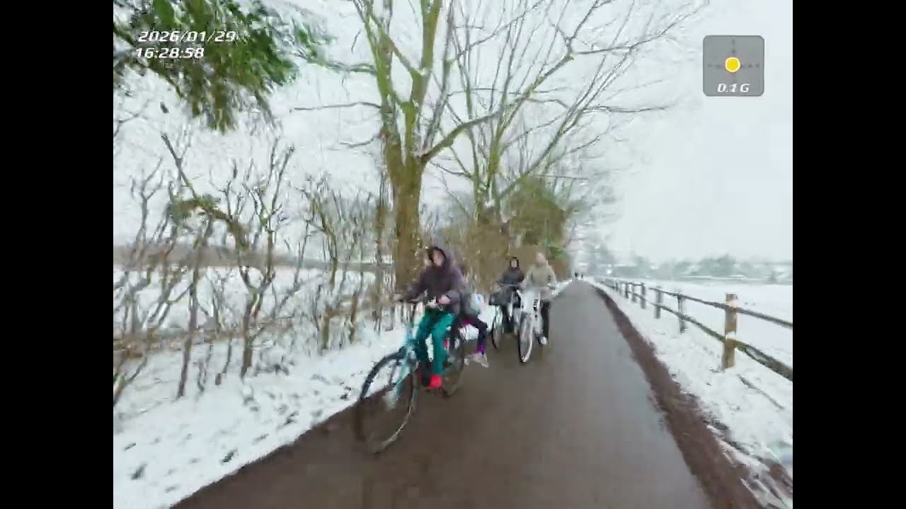 A quiet snow ride through frozen farms, where winter turns fields into a white dream