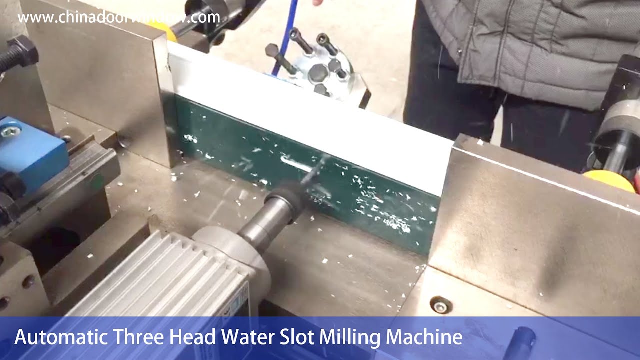 Automatic Three Head Water Slot Milling Machine | pvc window making machinery