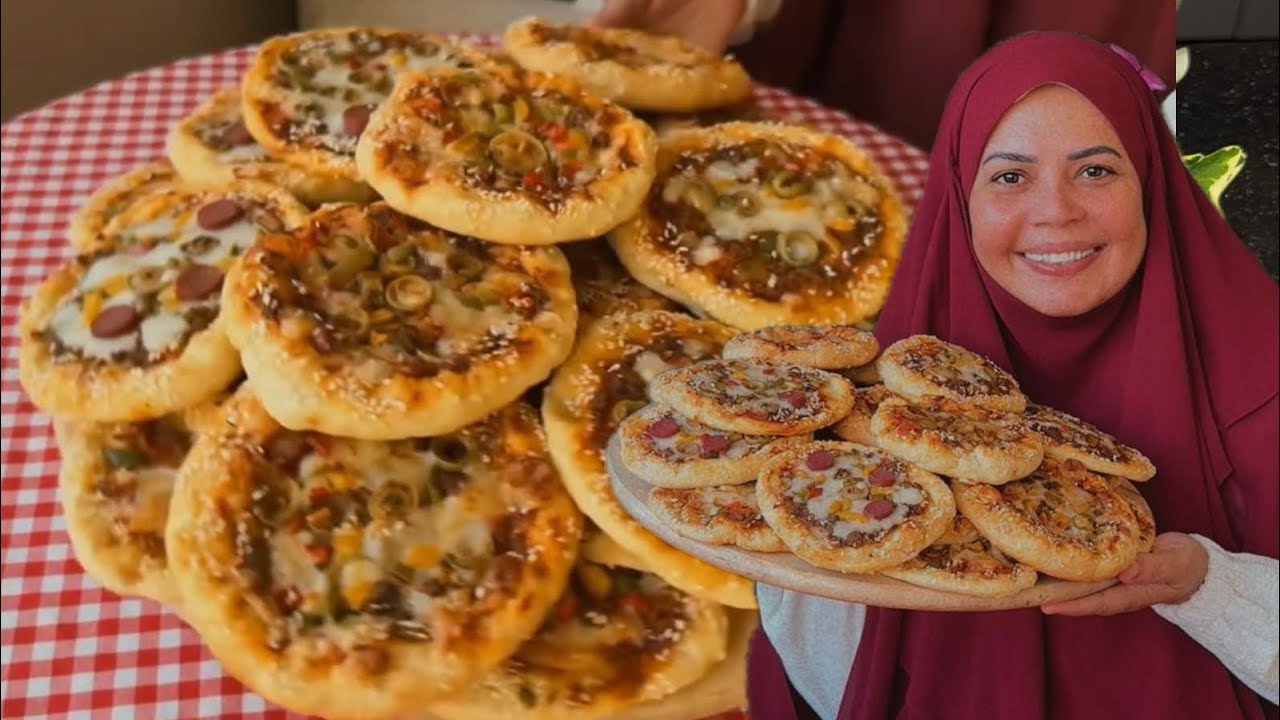 تعالوا نعمل ميني بيتزا بعجينه طريه جدا وسهله جدا جدا ويالا بينا 