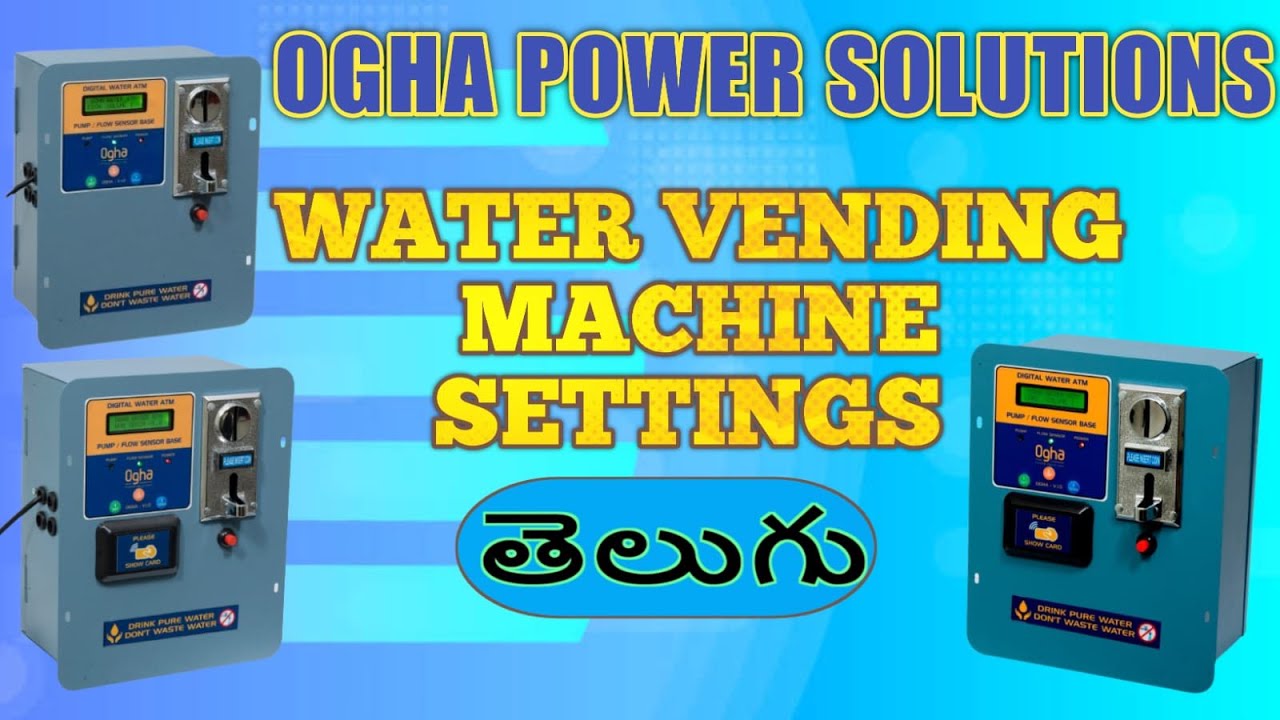 WATER VENDING MACHINE (COMBO & CARD) SETTINGS in TELUGU