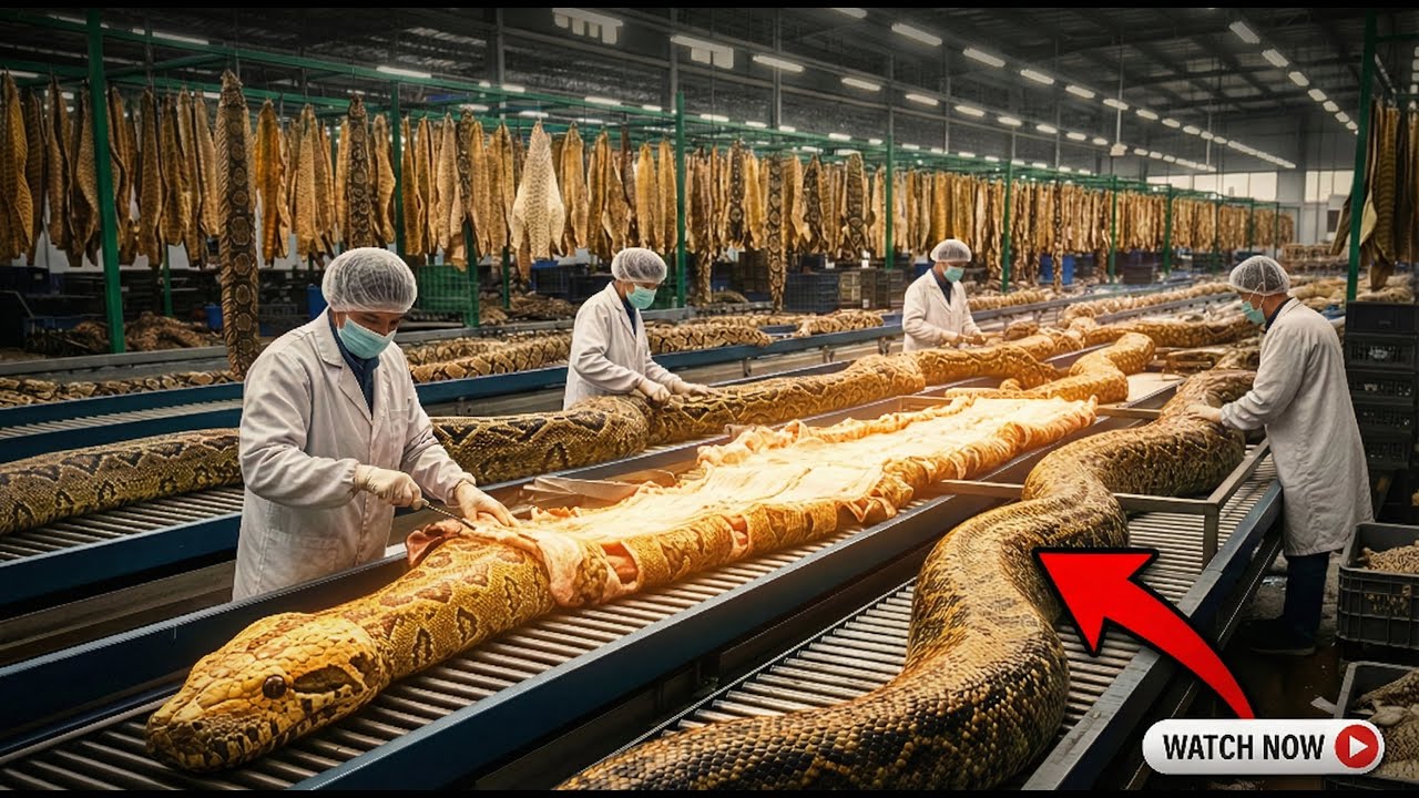Inside the Snake Leather Factory – How Snake Skin Becomes Luxury Jackets & Bags | Complete Process
