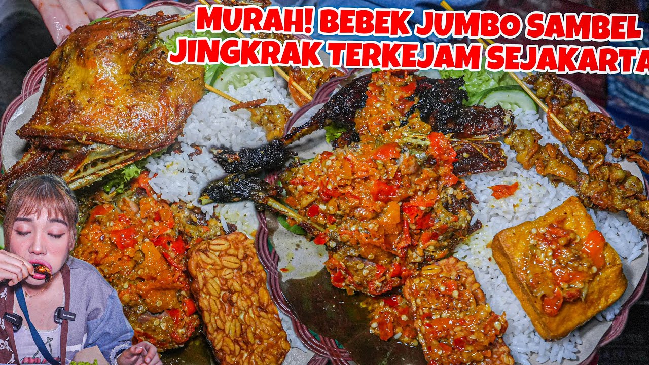 SEUMUR HIDUP BARU TAU ADA BEBEK BAKAR SAMBAL SETAN JINGKRAK ASLI TEGAL?! #MAKANMURAH