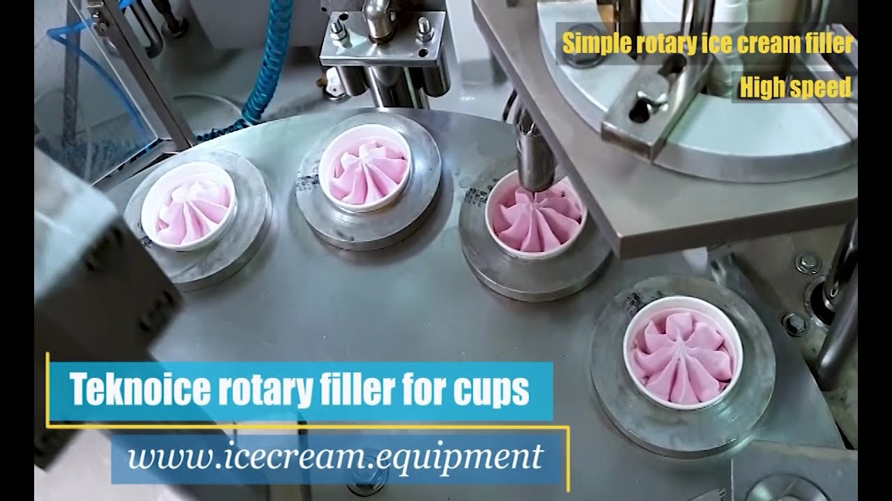 Teknoice rotary ice cream filler for cups