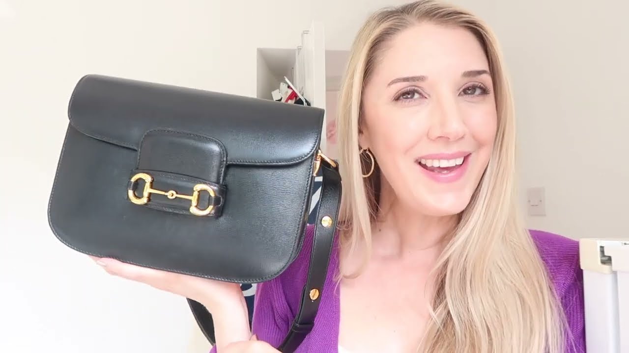 Обзор сумки через плечо Gucci Horsebit 1955 черного цвета
