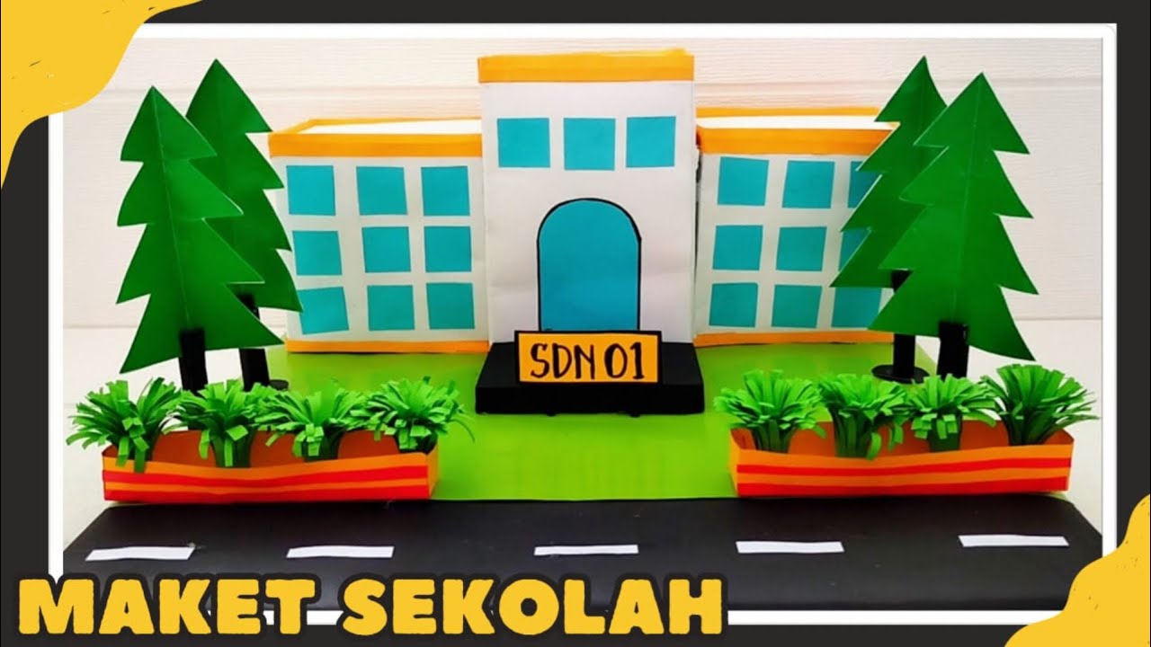 Cara Membuat Maket Sekolah dari Kertas Karton || Miniatur Sekolah || Cardboard School Model